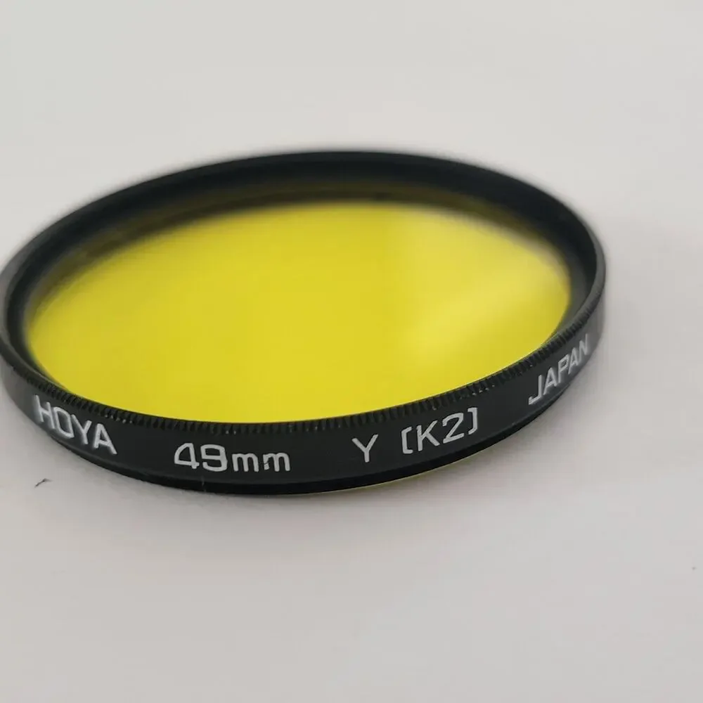 Hoya Y(K2) 49mm Yellow Camera Lens Filter Japan Monochrome B&W Contrast